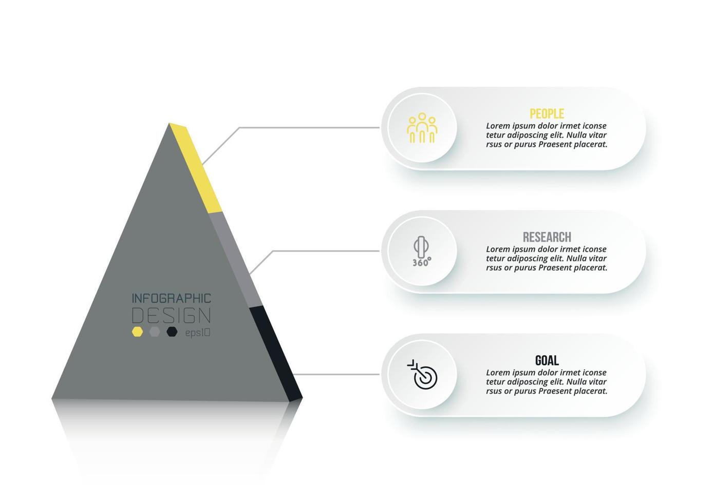 plantilla de infografía de concepto de negocio con diagrama. vector