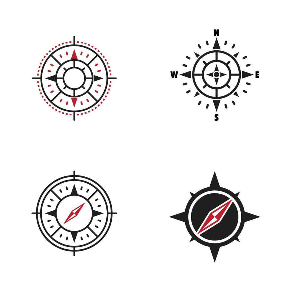 Compass icon Vector Illustration design Logo template