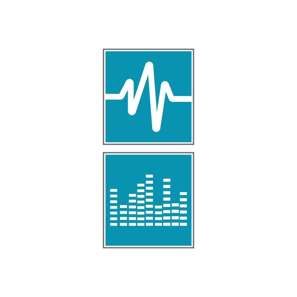 Sound waves vector illustration design template