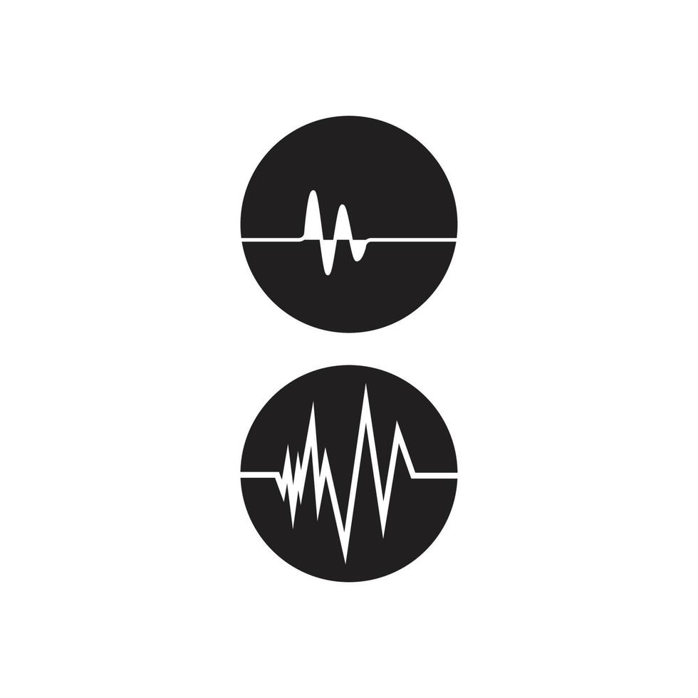 Sound waves vector illustration design template
