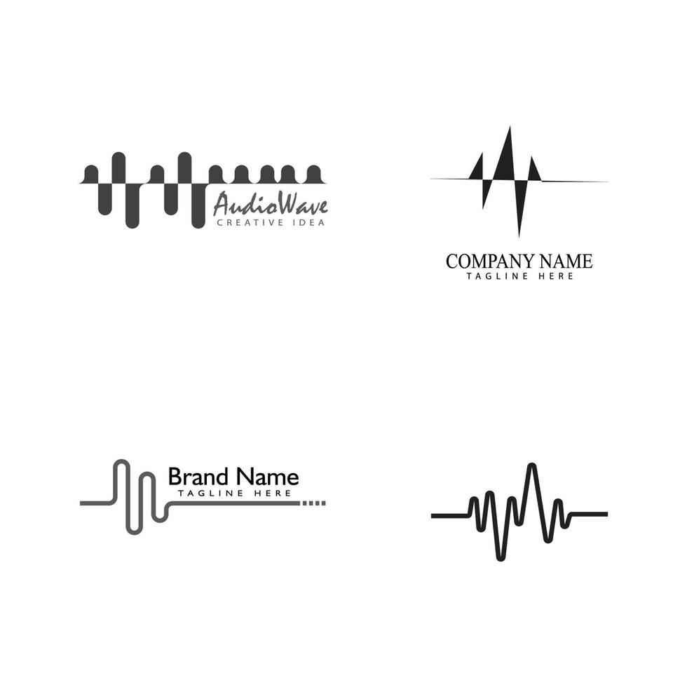 Sound waves vector illustration design template