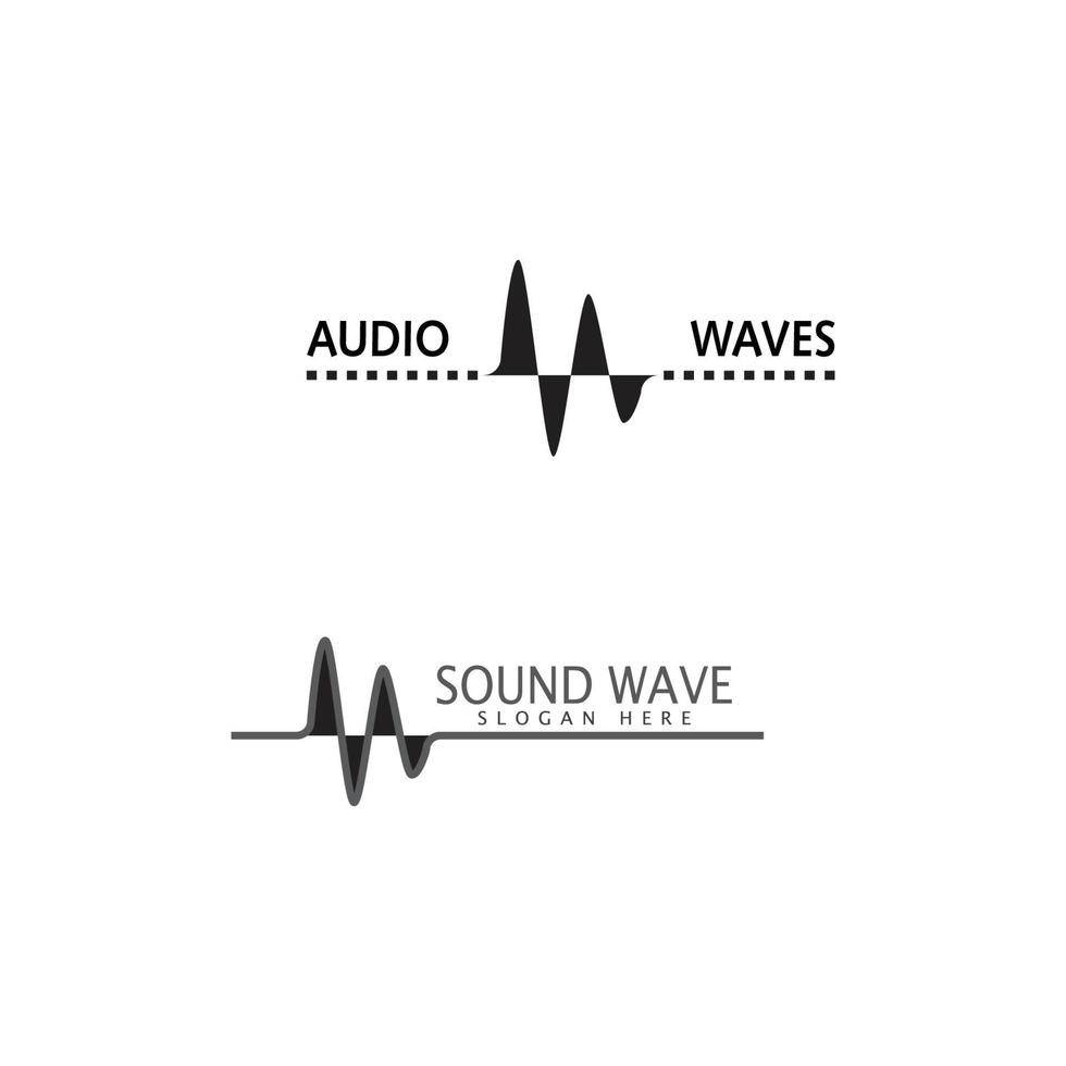 Sound waves vector illustration design template