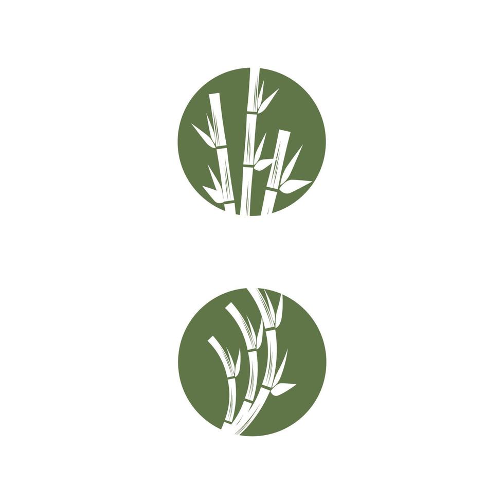 Diseño de ilustración de icono de vector de plantilla de logotipo de bambú