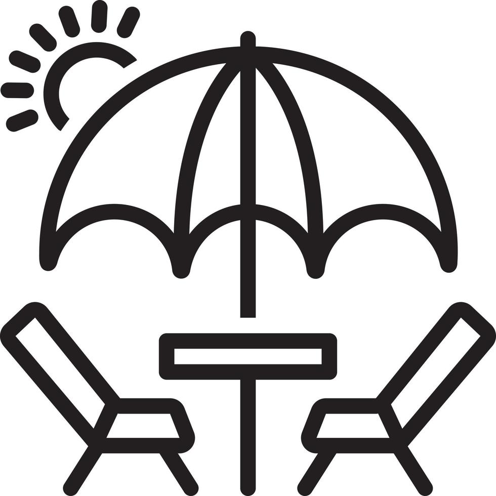 Line icon for picnic vector