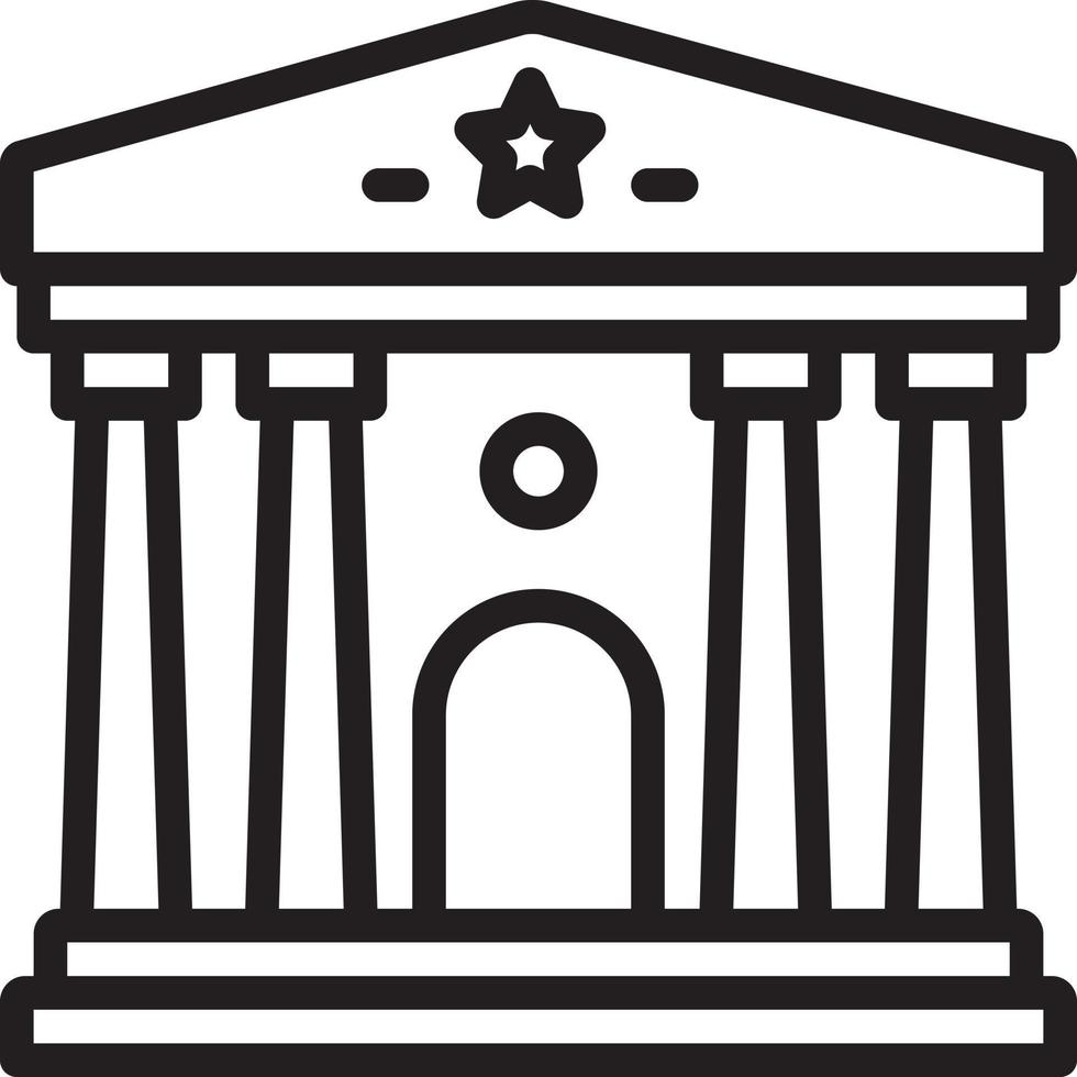 Line icon for museum vector