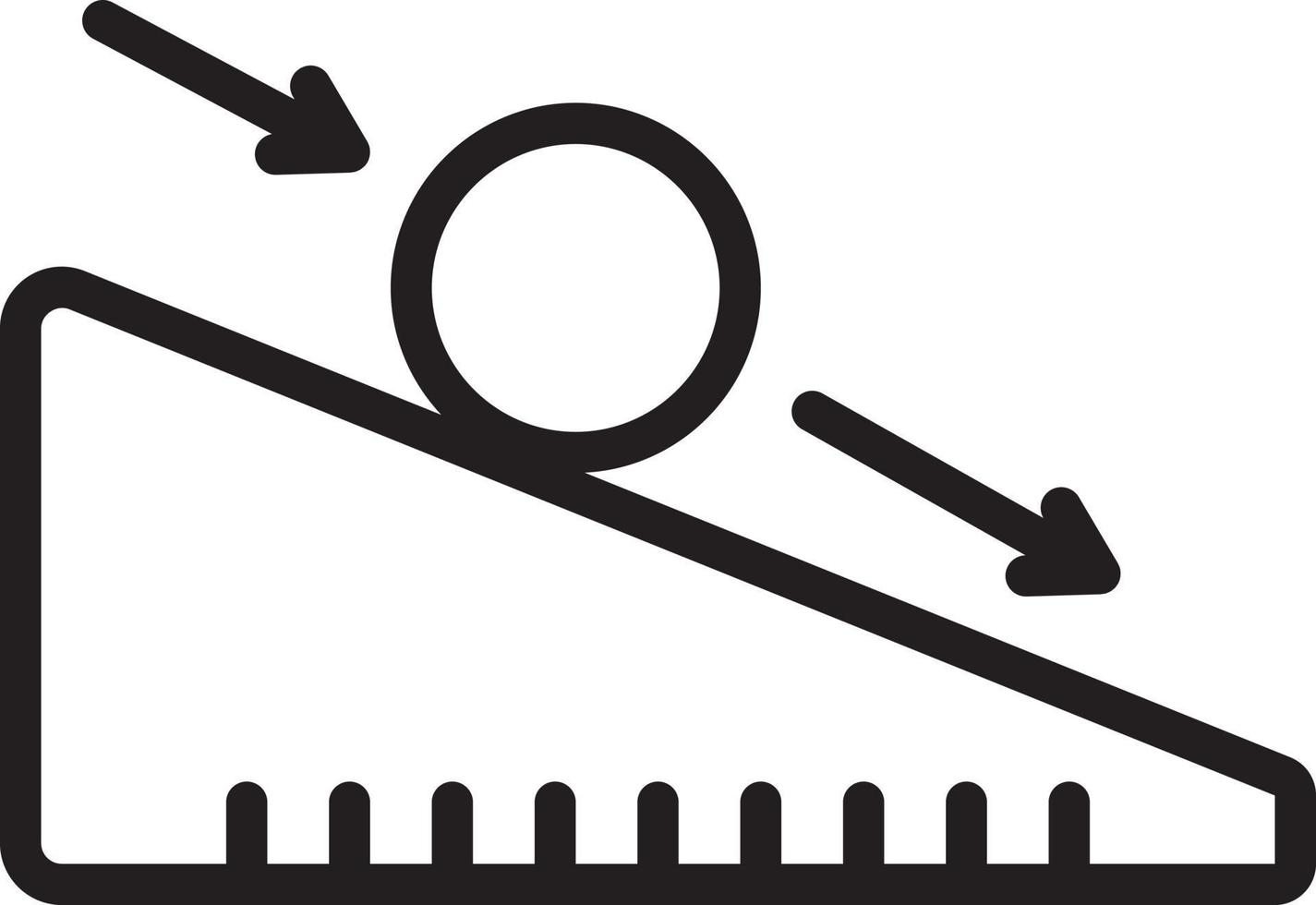 Line icon for ramp vector