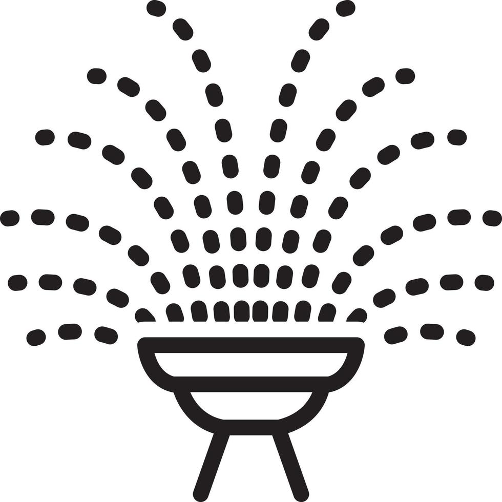 Line icon for fountain vector