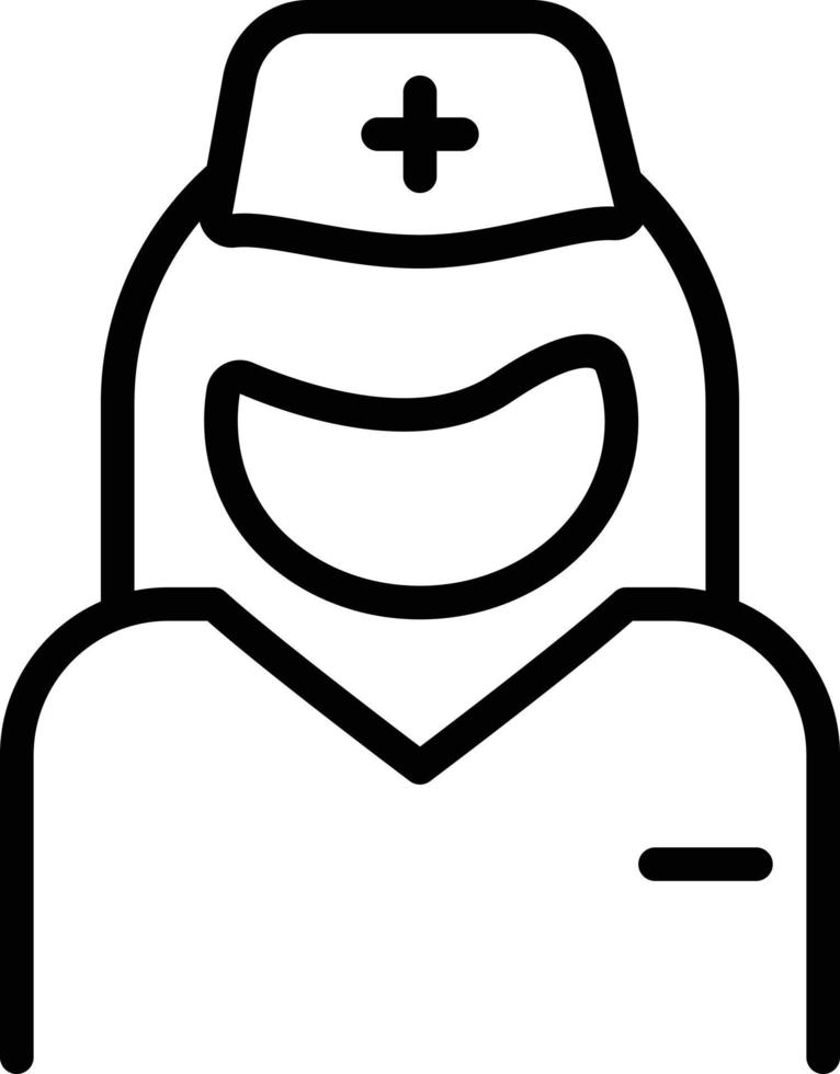 Line icon for nurse vector