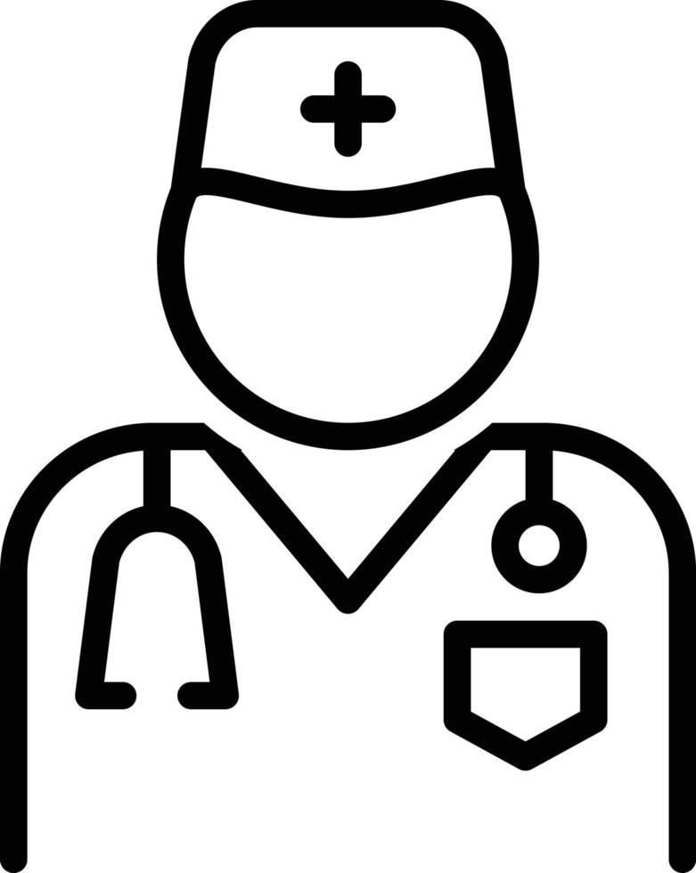 Line icon for doctor vector