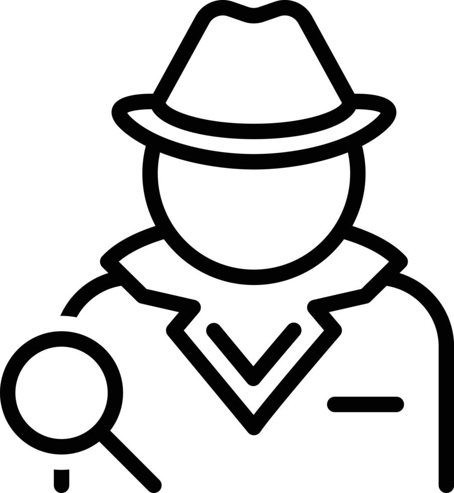 Line icon for detective vector