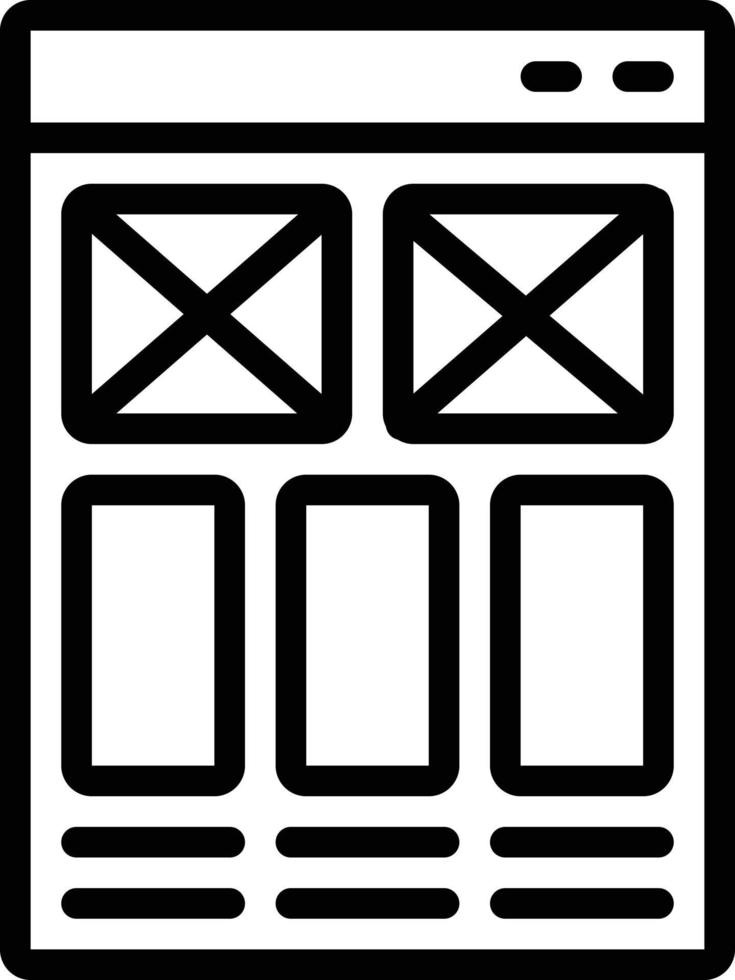 Line icon for website sketching vector