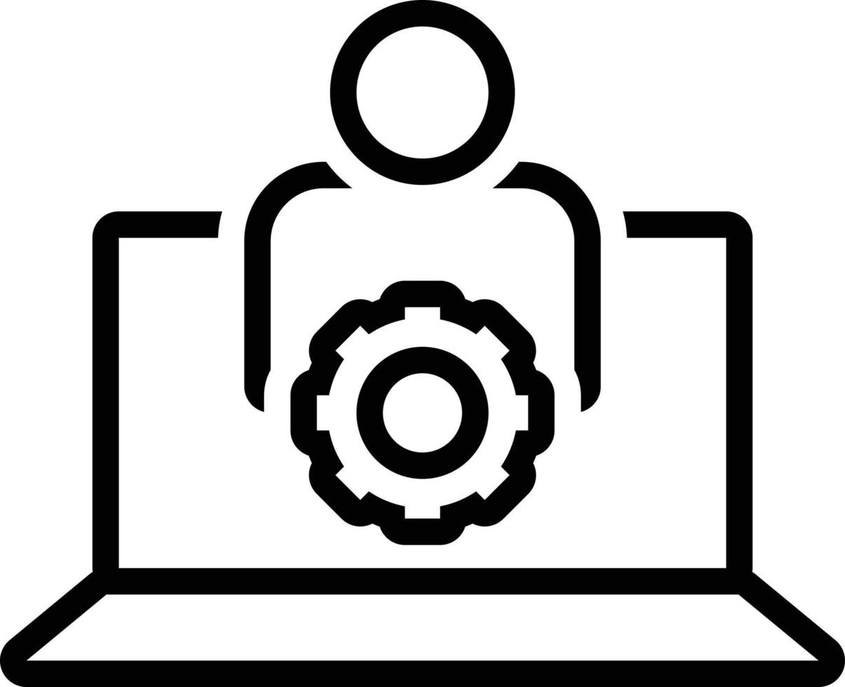 Line icon for user settings vector