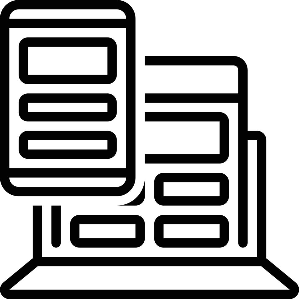 Line icon for responsive design vector