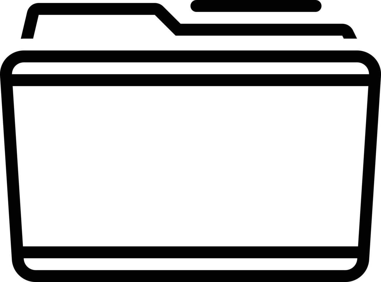 Line icon for folder vector