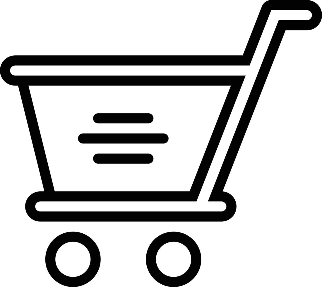 icono de línea para carrito de compras vector