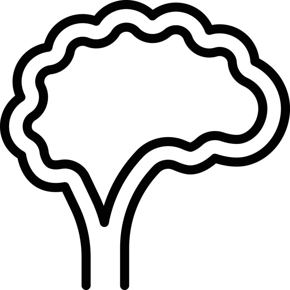 Line icon for brain vector