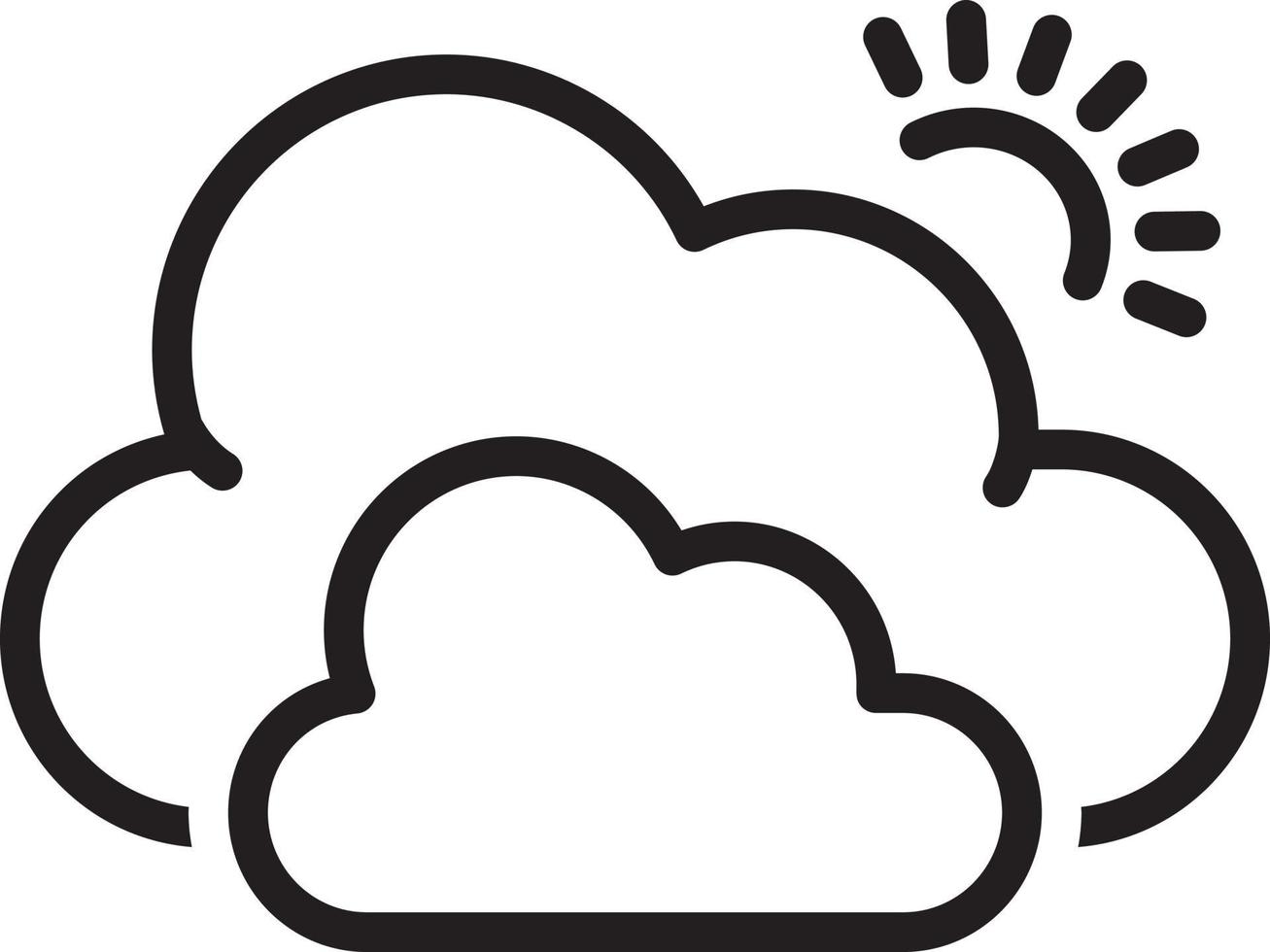 Line icon for cloud vector