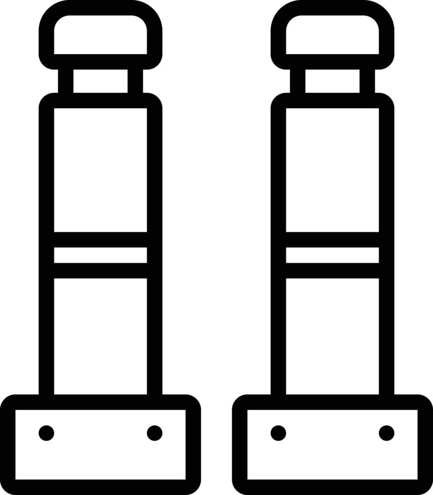 Line icon for bollards vector