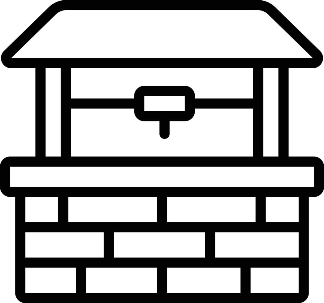 Line icon for well vector