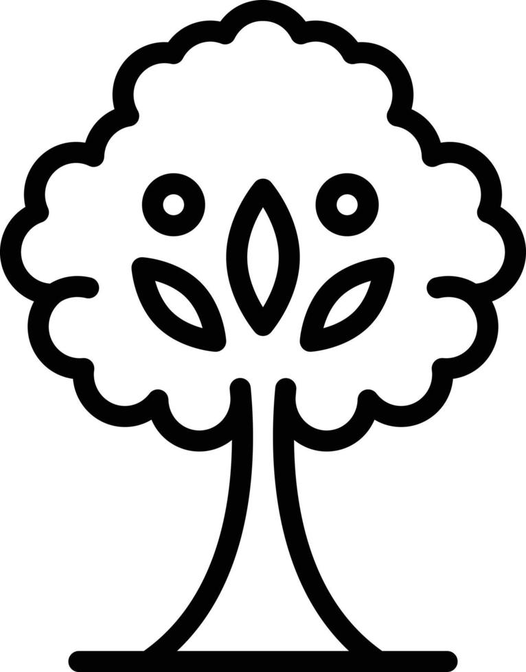 icono de línea para árbol vector