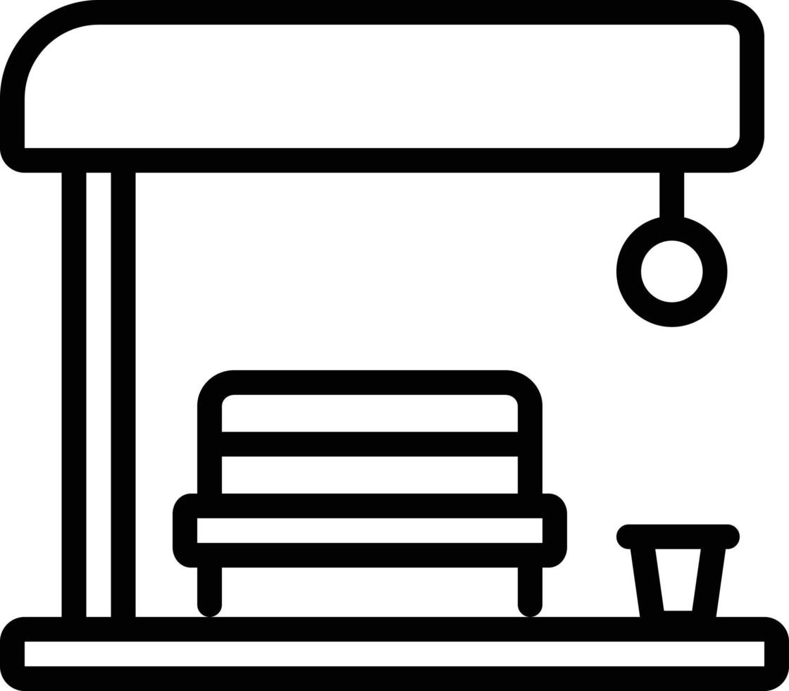 Line icon for bus stop vector