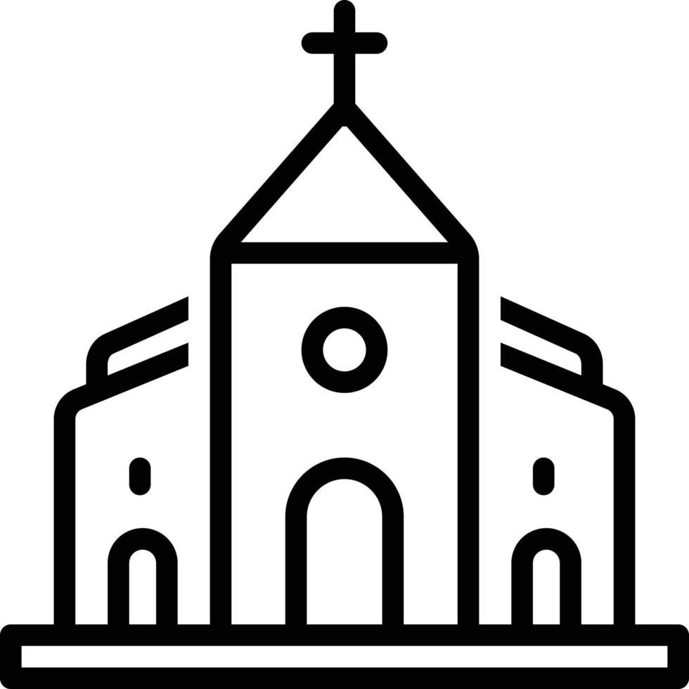 Line icon for church vector