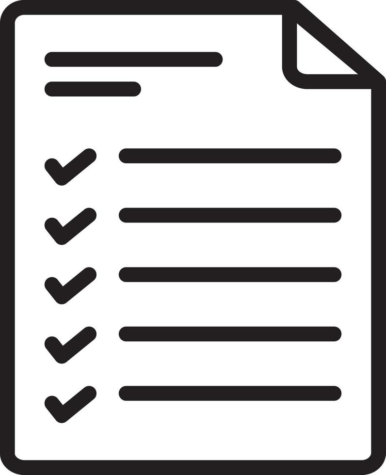 Line icon for agenda vector