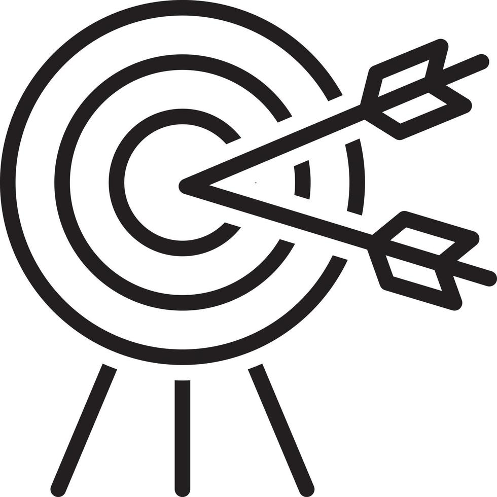 Line icon for target vector