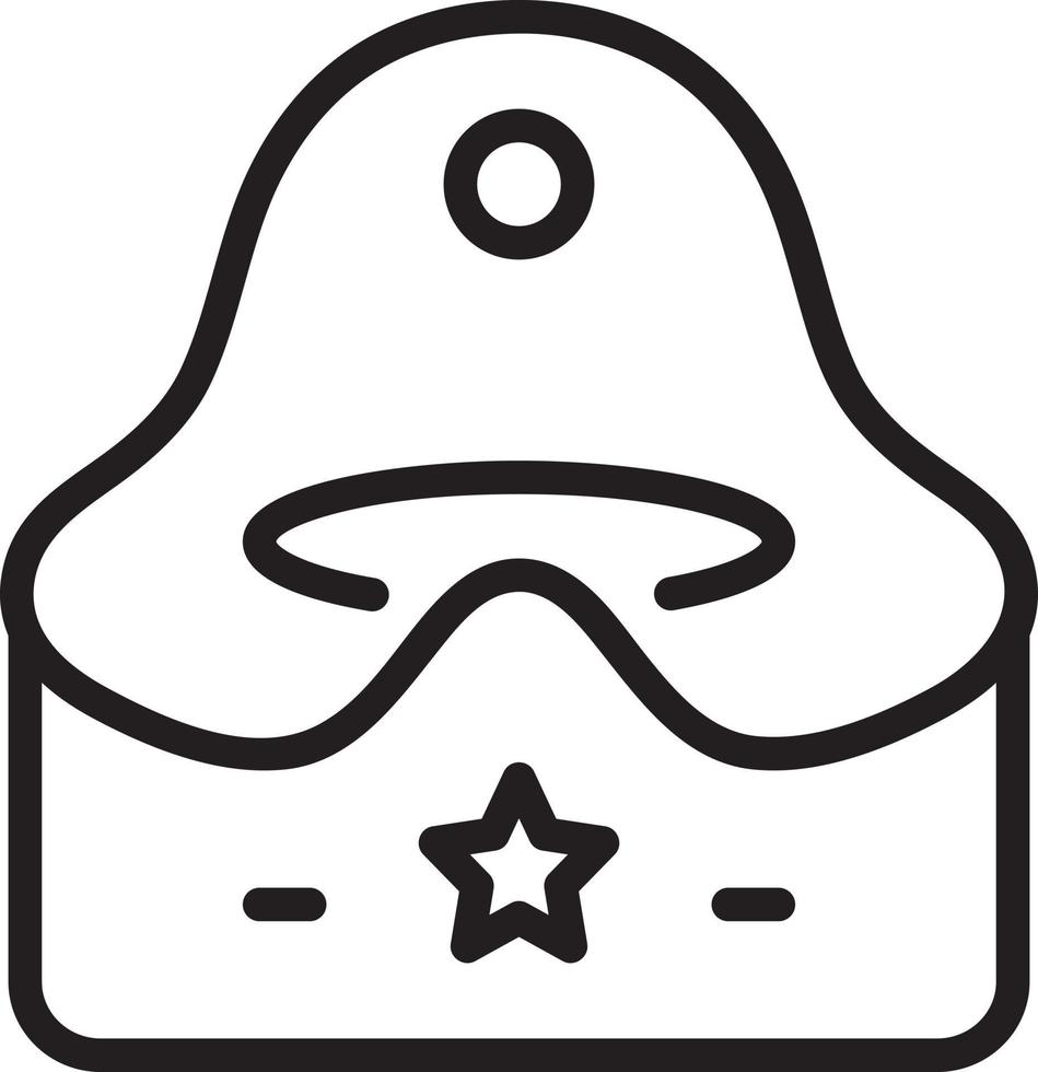 Line icon for floor potty vector