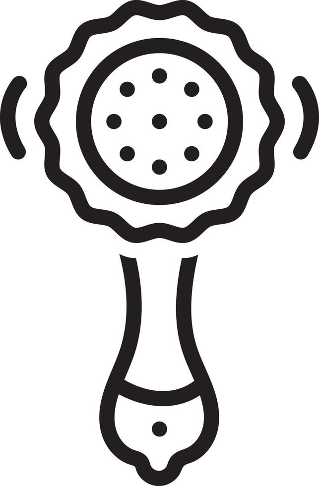Line icon for rattle vector