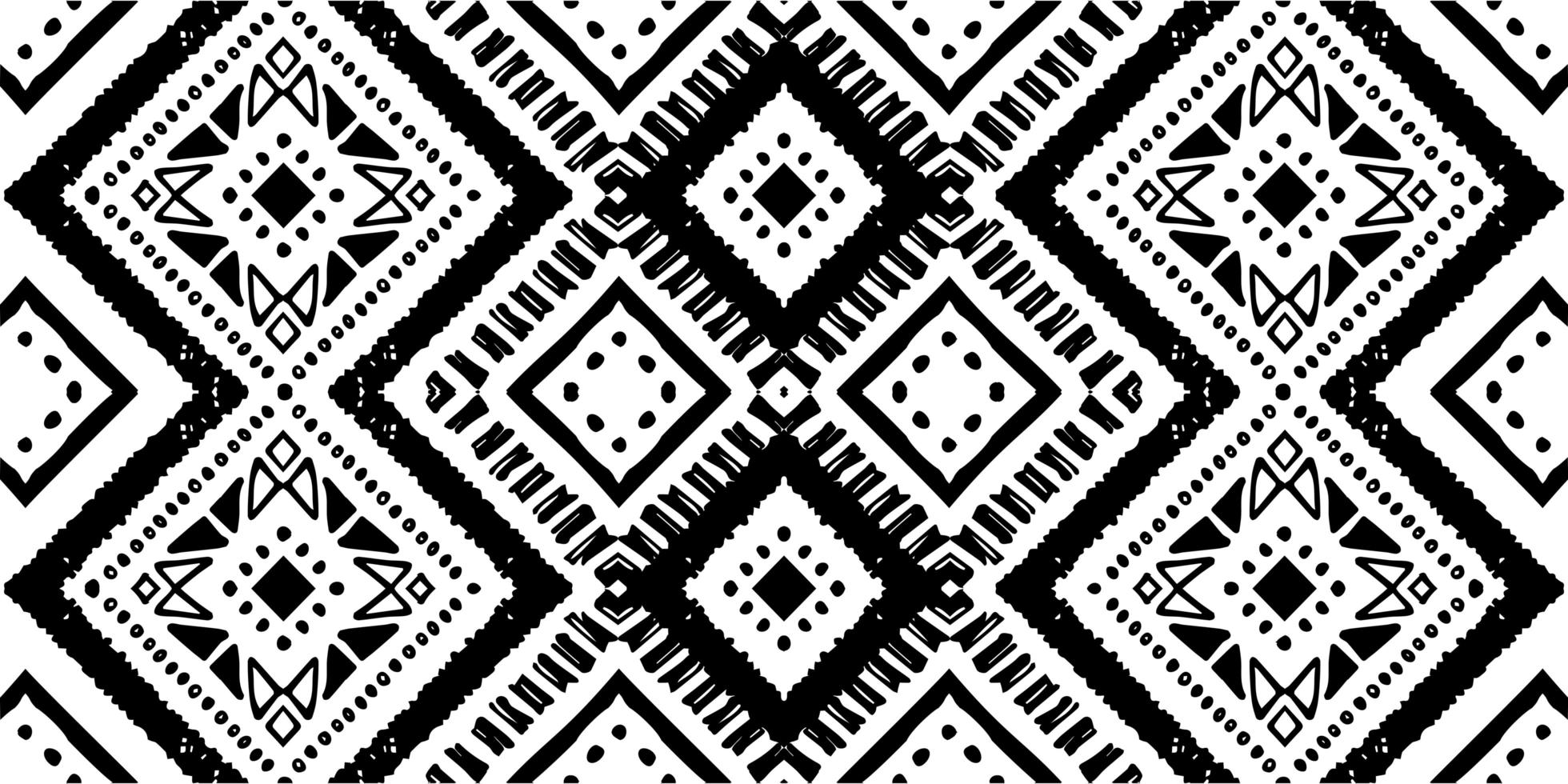 Ikat seamless pattern. Tribal art print. Chevron vector