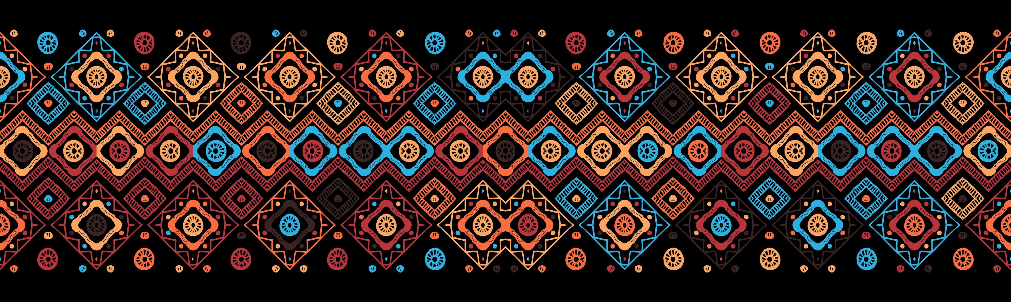 Ikat seamless pattern. Tribal art print. Chevron vector