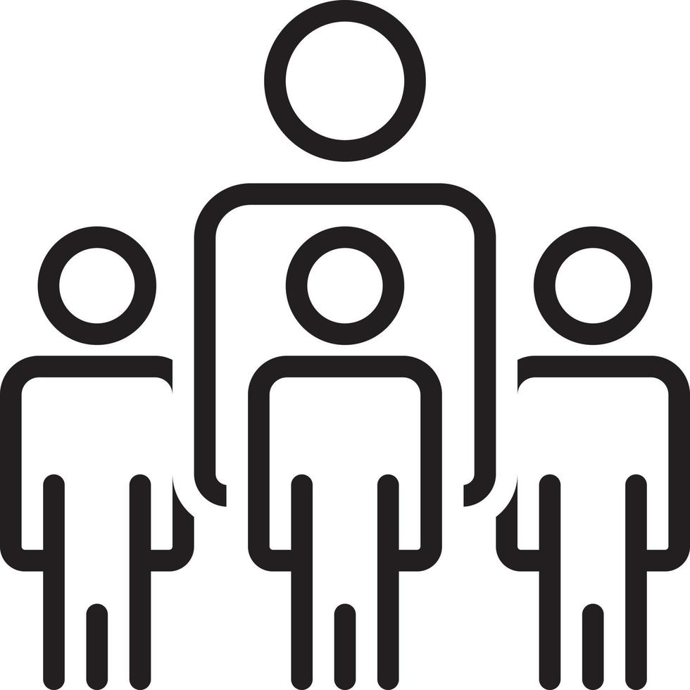 Line icon for people vector