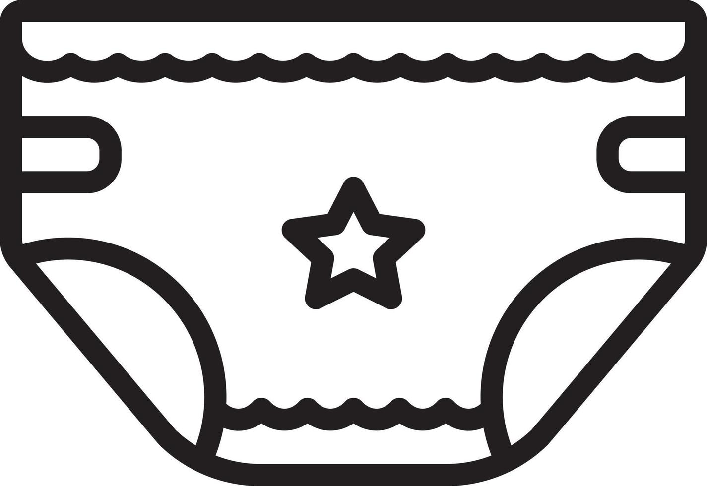 Line icon for baby diaper vector