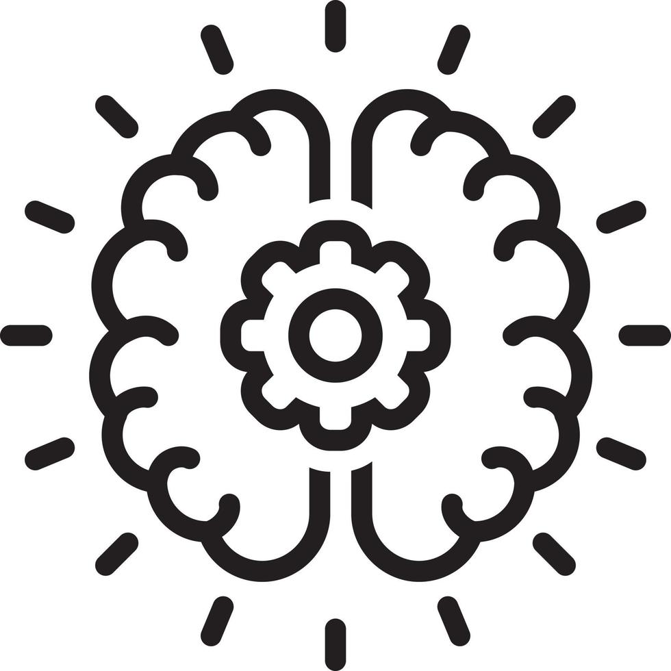 Line icon for brainstorming vector