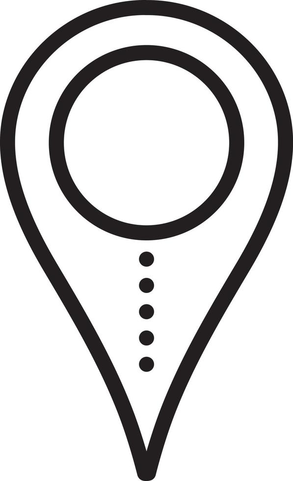 Line icon for location pin vector