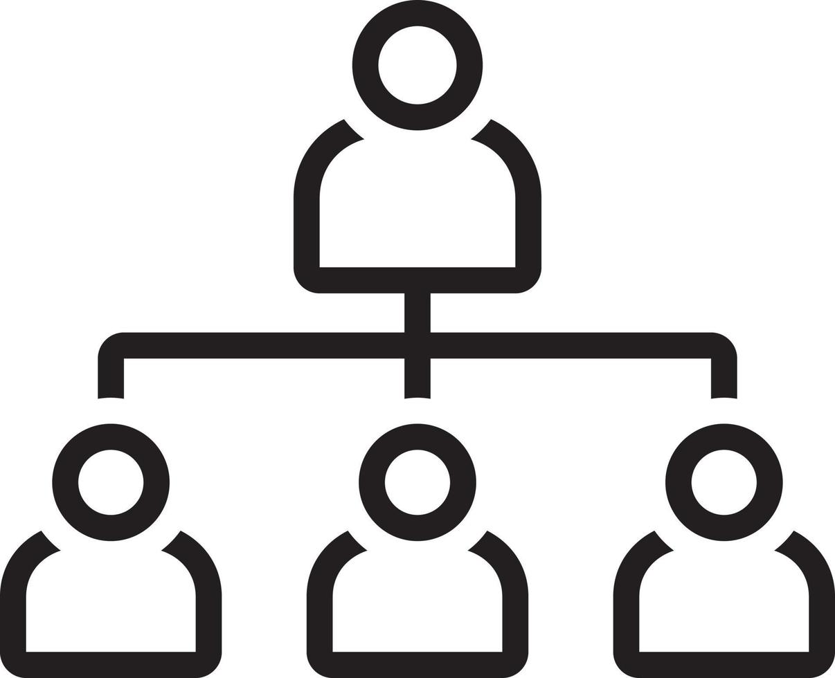 Line icon for hierarchy vector