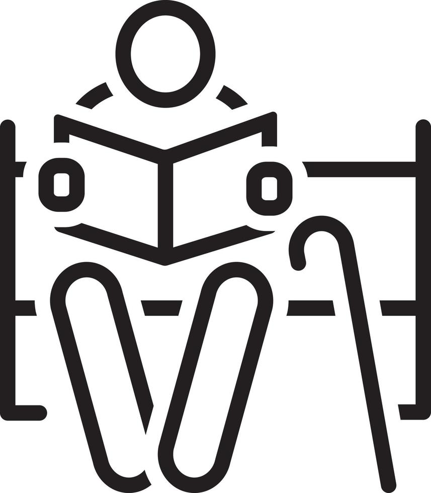Line icon for retirement vector