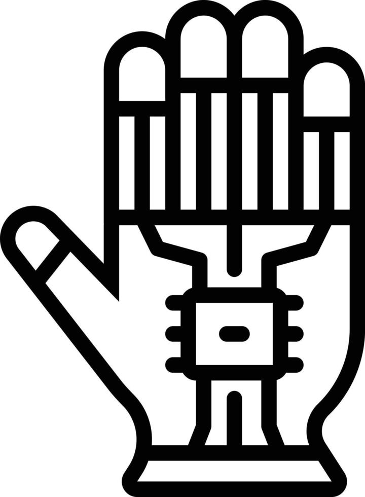 Line icon for wired gloves vector