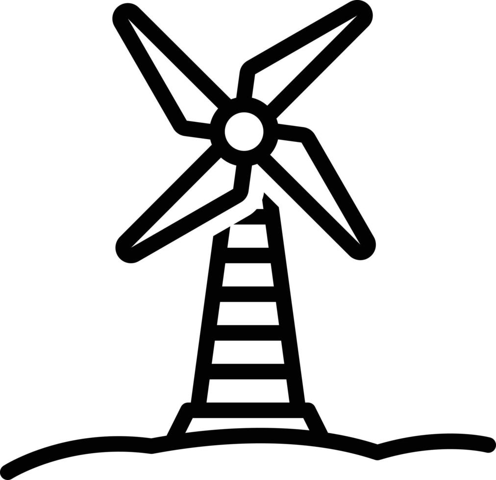 Line icon for windmill vector