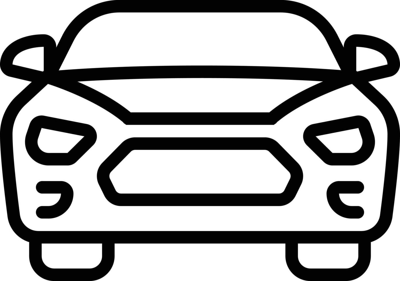 Line icon for car vector