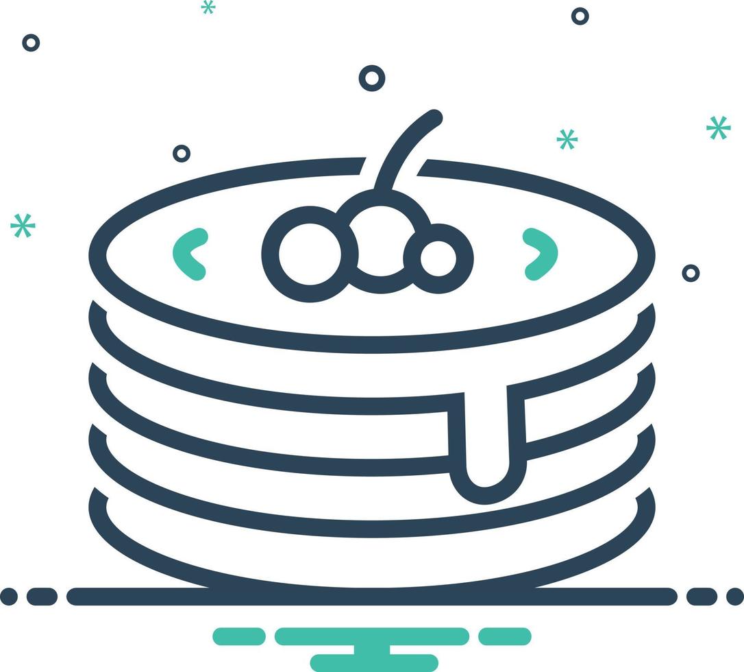 Mix icon for pancake vector