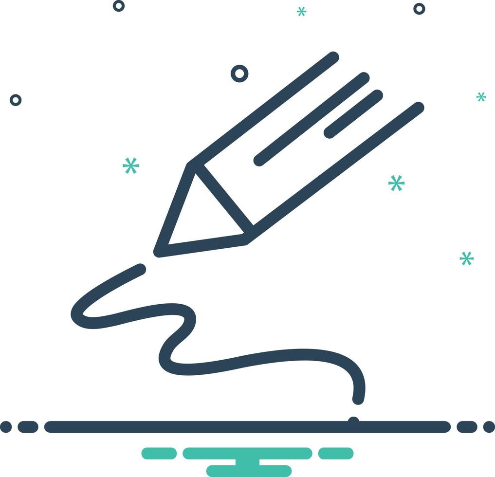 Mix icon for signature recognition vector