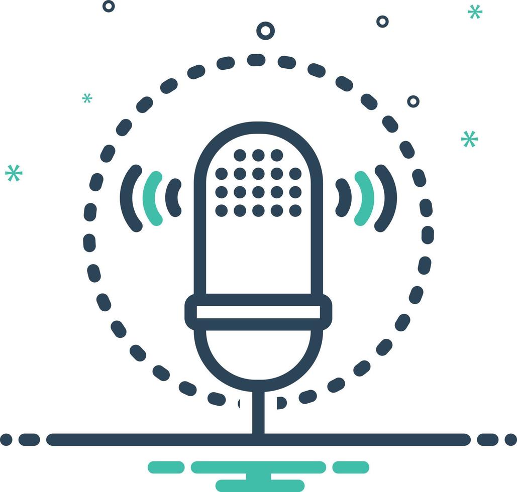 Mix icon for voice recognition vector