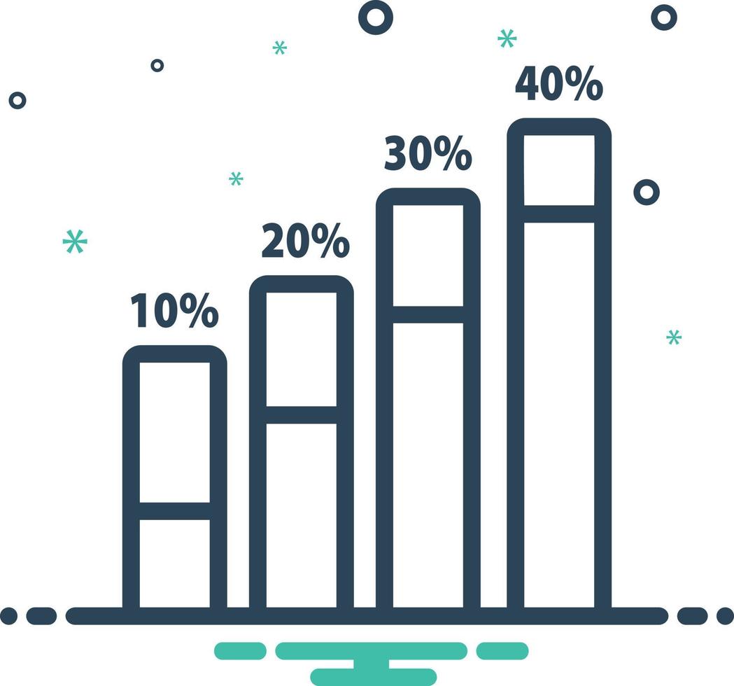 Mix icon for increase vector