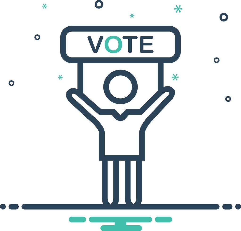 Mix icon for vote vector