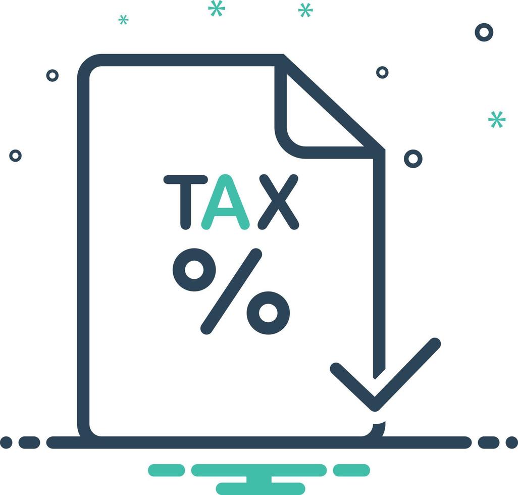 Mix icon for tax vector