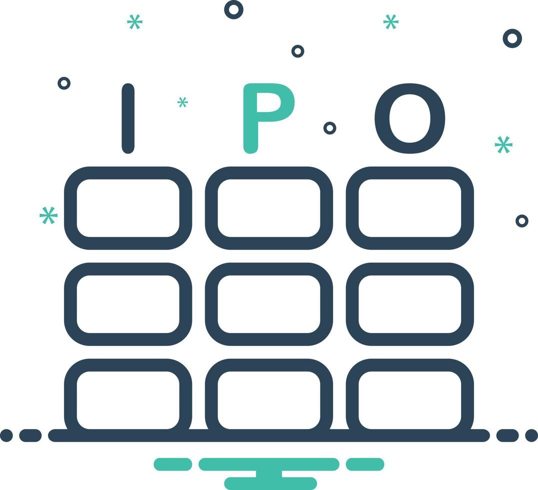 Mix icon for ipo vector