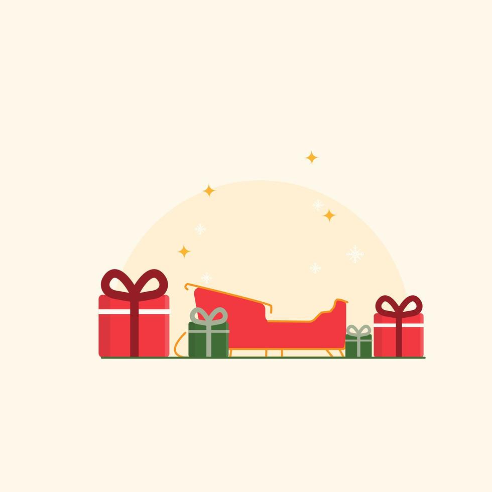 christmas flat illustration vector