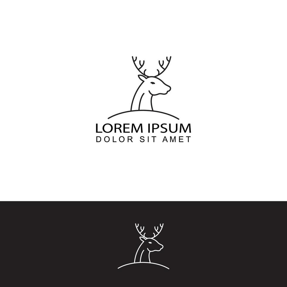 deer logo template design vector